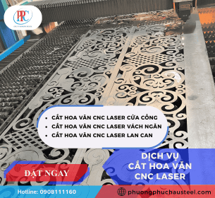 Cắt Hoa Văn CNC Laser: Hoa Văn Cổng, Vách Ngăn, Lan Can Theo Yêu Cầu