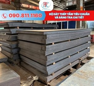 Độ dày thép tấm tiêu chuẩn và bảng tra chi tiết 