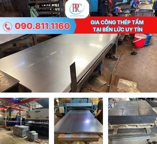 Gia công thép tấm Bến Lức: Cắt, chấn, laser tại xưởng