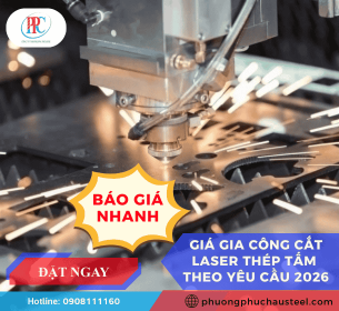 Giá gia công cắt laser thép tấm theo yêu cầu 2026